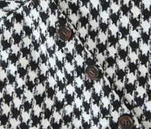 Load image into Gallery viewer, Vintage Houndstooth Print Hem Ruffles Skirt - Pretty Fashionation