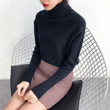 Load image into Gallery viewer, Cashmere Turtleneck Knitted Sweater - Pretty Fashionation