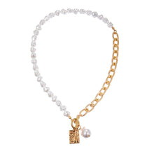 Load image into Gallery viewer, Vintage Irregular Pearl Lock Chains Necklace - Pretty Fashionation
