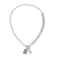 Load image into Gallery viewer, Vintage Irregular Pearl Lock Chains Necklace - Pretty Fashionation