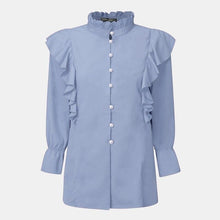 Load image into Gallery viewer, Oversize Long Flare Sleeve Ruffles Blouse Shirt - Pretty Fashionation