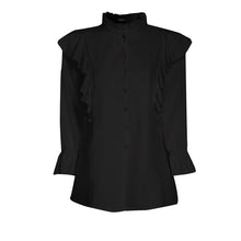 Load image into Gallery viewer, Oversize Long Flare Sleeve Ruffles Blouse Shirt - Pretty Fashionation