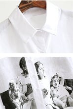Load image into Gallery viewer, Streetwear Loose Monochrome White Shirt - Pretty Fashionation