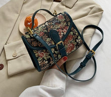 Load image into Gallery viewer, Floral Belgian Tapestry Crossbody Shoulder Bag - Pretty Fashionation