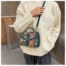 Load image into Gallery viewer, Floral Belgian Tapestry Crossbody Shoulder Bag - Pretty Fashionation