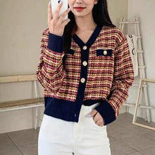 Load image into Gallery viewer, Vintage Knitted Tweed Cardigan Sweater - Pretty Fashionation