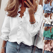Load image into Gallery viewer, Elegant Ruffles Shirt Blouse - Pretty Fashionation