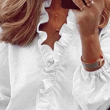 Load image into Gallery viewer, Elegant Ruffles Shirt Blouse - Pretty Fashionation