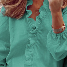 Load image into Gallery viewer, Elegant Ruffles Shirt Blouse - Pretty Fashionation