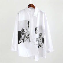 Load image into Gallery viewer, Streetwear Loose Monochrome White Shirt - Pretty Fashionation