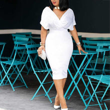 Load image into Gallery viewer, Cap-Sleeve Studded Bodycon Midi Dress - Pretty Fashionation