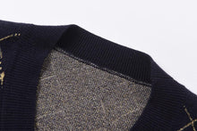 Load image into Gallery viewer, Rabbit Argyle Plaid Jacquard Knit Cardigan - Pretty Fashionation