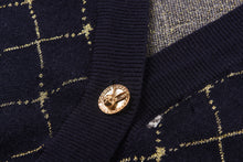 Load image into Gallery viewer, Rabbit Argyle Plaid Jacquard Knit Cardigan - Pretty Fashionation