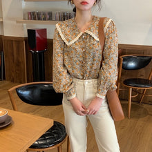 Load image into Gallery viewer, Vintage Stylish Ruffles Lace Retro Blouse - Pretty Fashionation