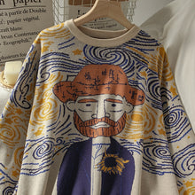 Load image into Gallery viewer, Vintage Artsy Van Gogh Pullover Sweater - Pretty Fashionation
