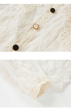 Load image into Gallery viewer, Vintage Chiffon Lace French Peter Pan Collar Blouse - Pretty Fashionation