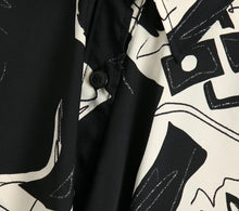 Load image into Gallery viewer, Vintage Equestrian Horse Contrast Graffiti Kimono Dress - Pretty Fashionation