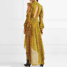Load image into Gallery viewer, Vintage Asymmetrical Leopard Off Shoulder Backless Dress - Pretty Fashionation