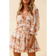 Load image into Gallery viewer, Vintage Bohemian Sandy Brown Nude Ruffles Dress - Pretty Fashionation