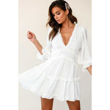 Load image into Gallery viewer, Vintage Bohemian White Ruffles Dress - Pretty Fashionation