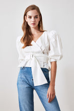 Load image into Gallery viewer, Lacing Detailed Enchanting Wrapped Blouse - Pretty Fashionation