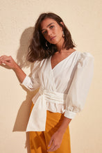 Load image into Gallery viewer, Lacing Detailed Enchanting Wrapped Blouse - Pretty Fashionation