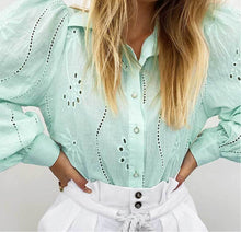 Load image into Gallery viewer, Bohemian Pleated embroidered Blouse - Pretty Fashionation