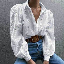 Load image into Gallery viewer, Bohemian Pleated embroidered Blouse - Pretty Fashionation