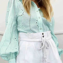 Load image into Gallery viewer, Bohemian Pleated embroidered Blouse - Pretty Fashionation