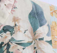 Load image into Gallery viewer, Stand Collar Patchwork Floral Bow Sashes Shirtdress - Pretty Fashionation