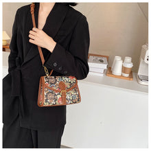 Load image into Gallery viewer, Floral Belgian Tapestry Crossbody Shoulder Bag - Pretty Fashionation