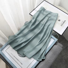 Load image into Gallery viewer, England Style High Waist Satin Midi Skirt - Pretty Fashionation
