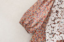 Load image into Gallery viewer, Vintage Floral Lapel Lace Collar Midi Dress - Pretty Fashionation