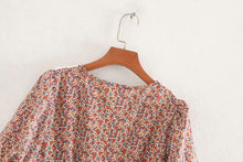 Load image into Gallery viewer, Vintage Floral Lapel Lace Collar Midi Dress - Pretty Fashionation