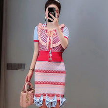 Load image into Gallery viewer, Vintage Peter Pan Collar Ruffles Knit Cardigan Sweater