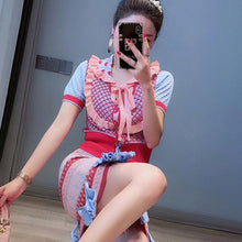 Load image into Gallery viewer, Vintage Peter Pan Collar Ruffles Knit Cardigan Sweater