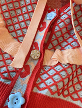 Load image into Gallery viewer, Vintage Peter Pan Collar Ruffles Knit Cardigan Sweater