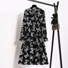 Load image into Gallery viewer, Vintage Riviera Floral Chiffon Shirt Dress