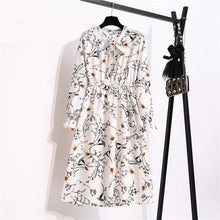 Load image into Gallery viewer, Vintage Riviera Floral Chiffon Shirt Dress