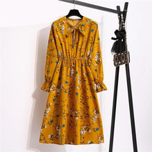 Load image into Gallery viewer, Vintage Riviera Floral Chiffon Shirt Dress