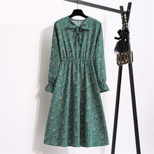 Load image into Gallery viewer, Vintage Riviera Floral Chiffon Shirt Dress