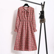 Load image into Gallery viewer, Vintage Riviera Floral Chiffon Shirt Dress
