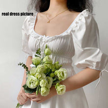 Load image into Gallery viewer, Vintage Puff Sleeve Ruffle Mini Dress - Pretty Fashionation
