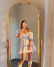 Load image into Gallery viewer, Vintage Puff Sleeve Ruffle Mini Dress - Pretty Fashionation
