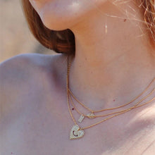 Load image into Gallery viewer, Sacred Heart Evil Eye Charm Pendant Necklace - Pretty Fashionation