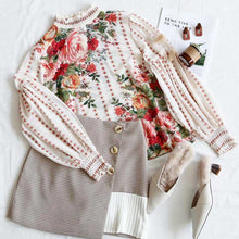 Load image into Gallery viewer, Boho Rose Floral Chiffon Blouse - Pretty Fashionation