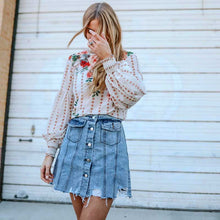 Load image into Gallery viewer, Boho Rose Floral Chiffon Blouse - Pretty Fashionation