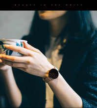 Load image into Gallery viewer, Ariana Black Rose Gold Watch Bracelet Set