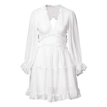 Load image into Gallery viewer, Vintage Bohemian White Ruffles Dress - Pretty Fashionation