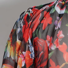Load image into Gallery viewer, Designer Floral Bowknot Flare Sleeve Chiffon Lace Blouse - Pretty Fashionation